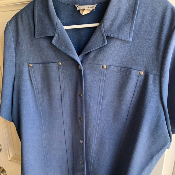 Lana Lee Petite Blue Blouse - Picture 2 of 6